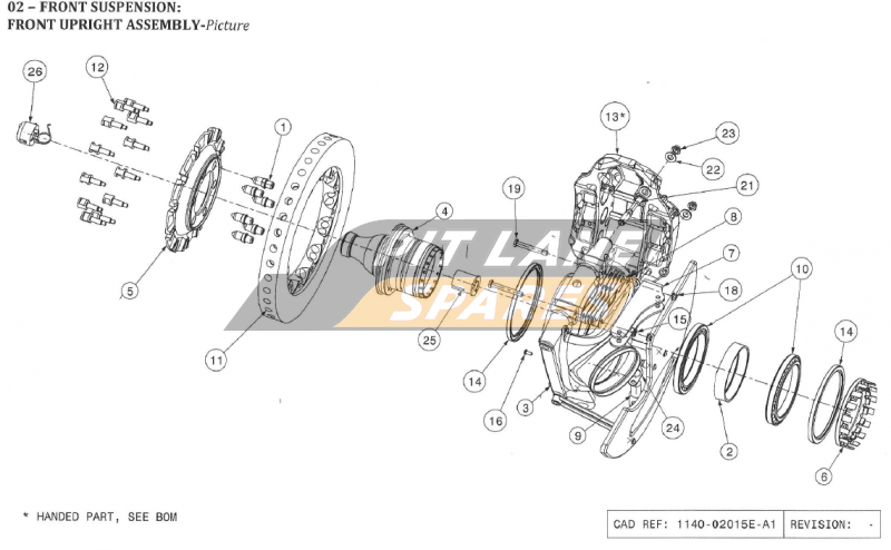 FRONT UPRIGHT ASSEMBLY Diagram